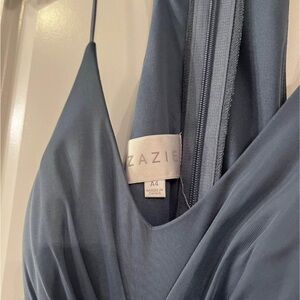 Dusty blue Azazie bridesmaid dress size 4
